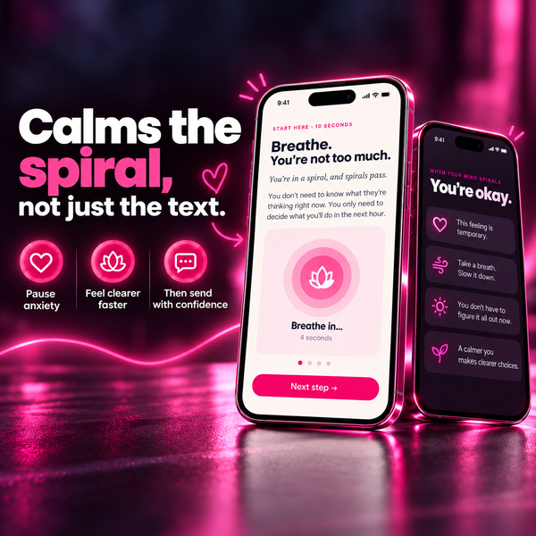 Calms the spiral, not just the text